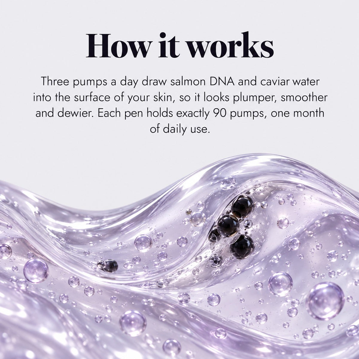 How it works: three pumps a day, 90 pumps in each pen